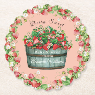 Beerenküche Babydusche Einladung Untersetzer