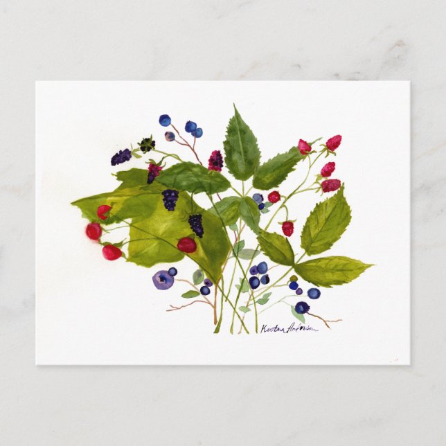 Beerenpostkarte Postkarte (Vorderseite)