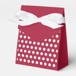 Beerenrotes Weißes Punkte-Muster-Design Geschenkschachtel