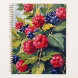 Beerenstrauch Himbeeren Brombeeren Wasserfarbe Obs Planer