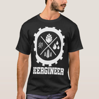 Beergineer Graphic Homebrewing Winemaking Brauerei T-Shirt
