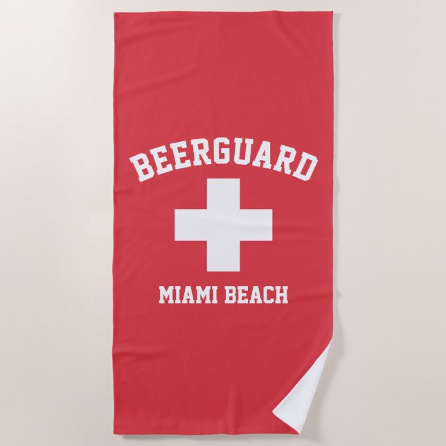 Beerguard Lifeguard personalize Strandtuch (Vorderseite)