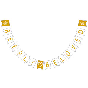 Beerly Beloved Co-Ed Wedding Brautparty Wimpelkette