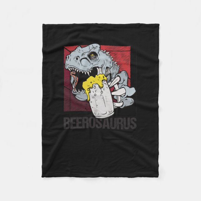 Beerosaurus Bierosaurier Bier Alkohol - Bier Fleecedecke (Vorderseite)