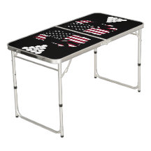 Table de Beer Pong de queue de Bigfoot patriotique