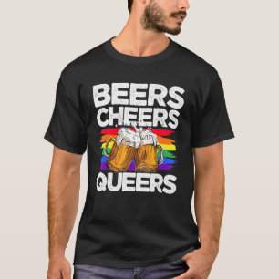 Beers Cheers Queers Bisexual Transgender Liebe Lgb T-Shirt