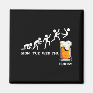 Beervolution Bier-Evolutionswoche Freitag Lustig Magnet