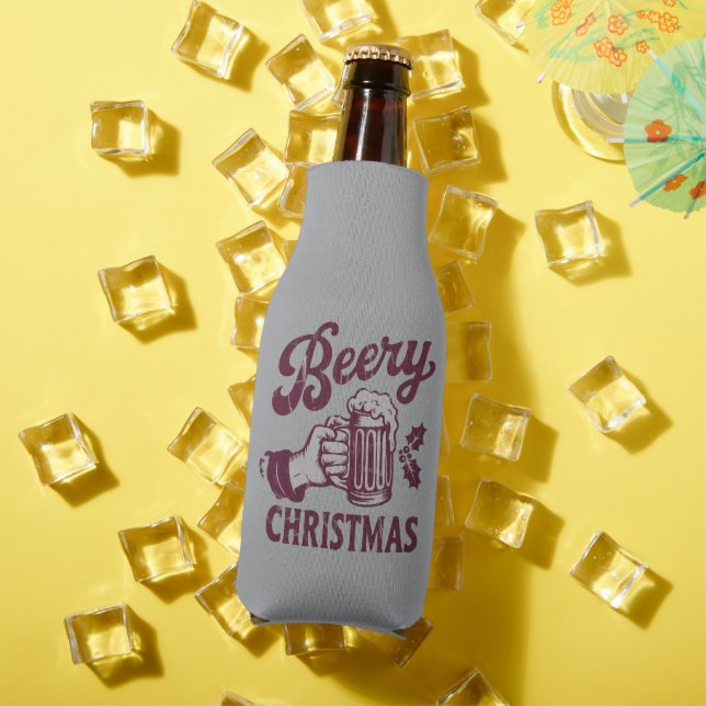 Beery Christmas Vintage Beer Party Xmas Flaschenkühler (In Situ Sommer)