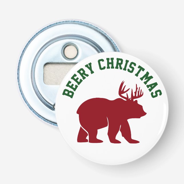 Beery Weihnachten für Bier-Liebhaber Flaschenöffner (Vorderseite)