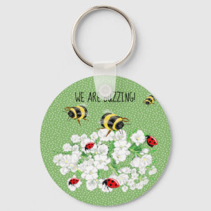 BEES and LadyBugs - Art of LeahG Rette die Bienen Schlüsselanhänger