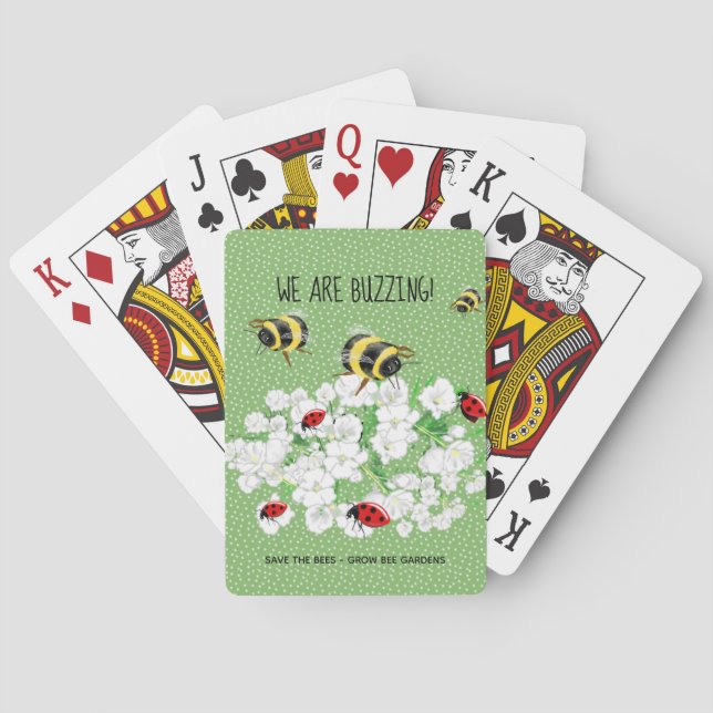 BEES and LadyBugs - Art of LeahG Rette die Bienen Spielkarten (Rückseite)