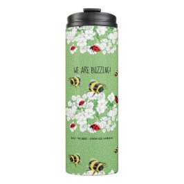 BEES and LadyBugs - Art of LeahG Rette die Bienen Thermosbecher