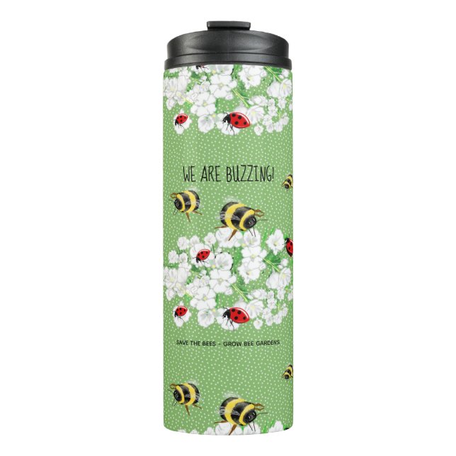 BEES and LadyBugs - Art of LeahG Rette die Bienen Thermosbecher (Vorderseite)
