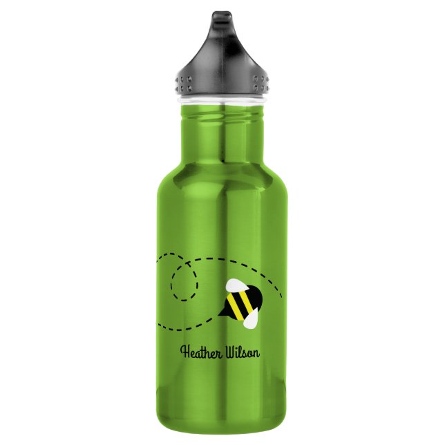 Bees Beekeeper Bouteille d'eau avec nom (Droite)