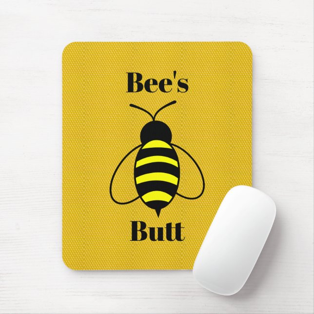 Bee's Hintern Mouse Pad Mousepad (Mit Mouse)