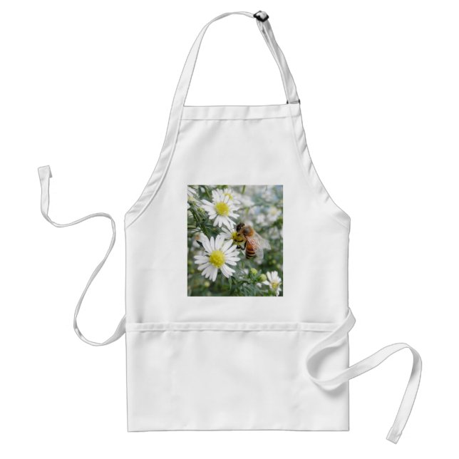 Bees Honey Bee Wildflowers Flowers Daisies Photo Schürze (Vorne)