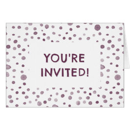 Beet Confetti Wasserfarbe Dots Geburtstag Einladun