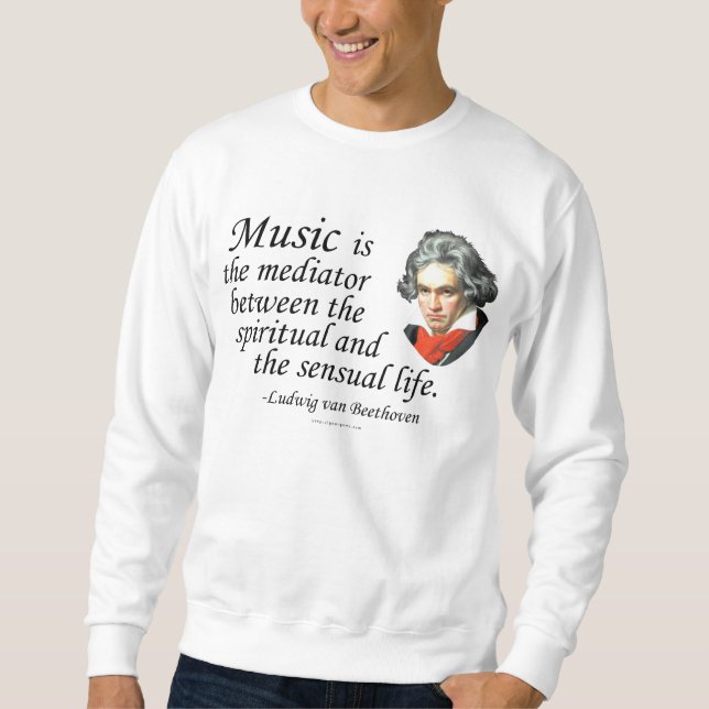 Beethoven auf Musik Sweatshirt (Vorderseite)