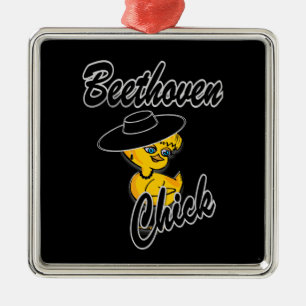 Beethoven Chick #4 Silbernes Ornament