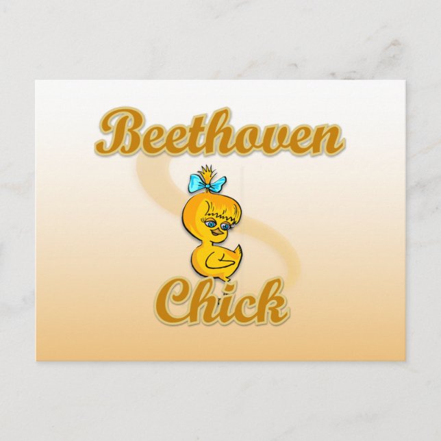 Beethoven Chick Postkarte (Vorderseite)