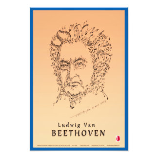 Beethoven Face the Music Fotodruck