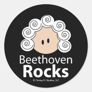 Beethoven-Felsen-Beethoven-Aufkleber 20 Satz Runder Aufkleber