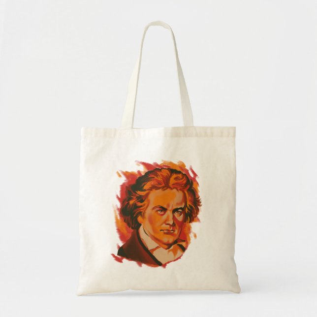 Beethoven Fire Palette Portrait Quote Tragetasche (Vorne)