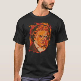 Beethoven Fire Palette Portrait T-Shirt