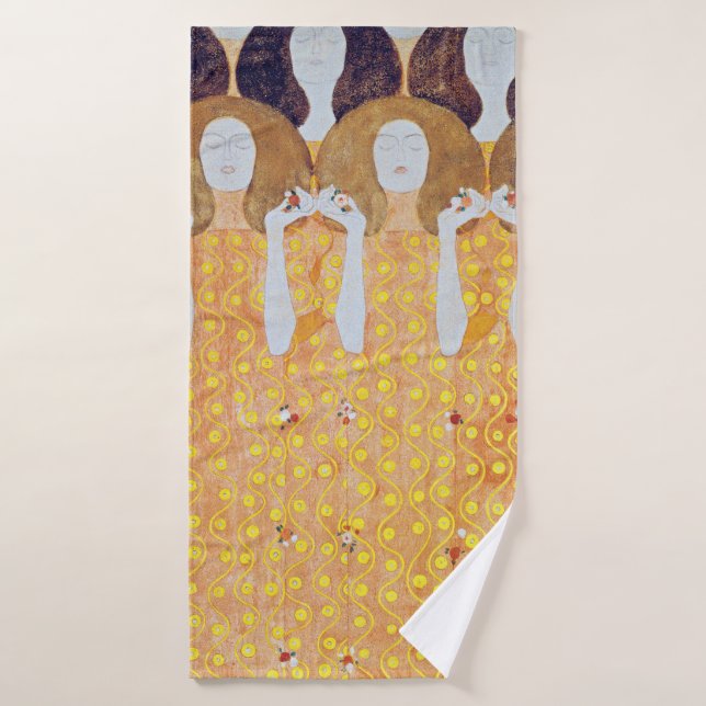 Beethoven Frieze (Detail), Gustav Klimt Badehandtuch (Badehandtuch)