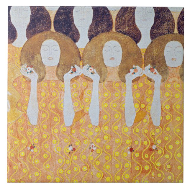 Beethoven Frieze (Detail), Gustav Klimt Fliese (Vorderseite)