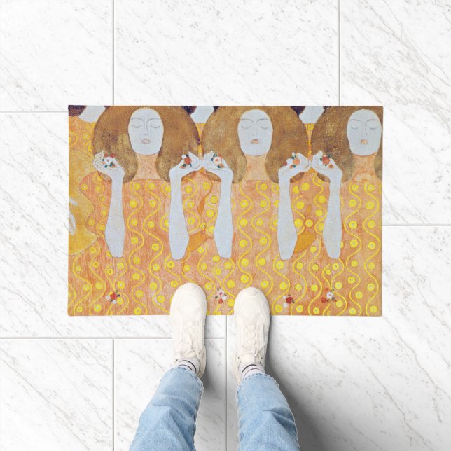Beethoven Frieze (Detail), Gustav Klimt Fußmatte (Indoor)