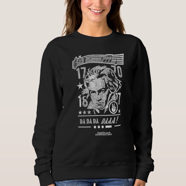 Beethoven German Composer Portrait 5. Symphonie Be Sweatshirt (Vorderseite)