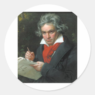 Beethoven Geschenke T-Shirts Sammelobjekte IM ANGE Runder Aufkleber