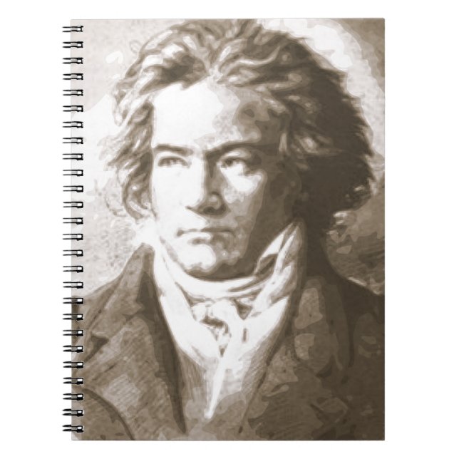 Beethoven in Sepia Notizblock (Vorderseite)