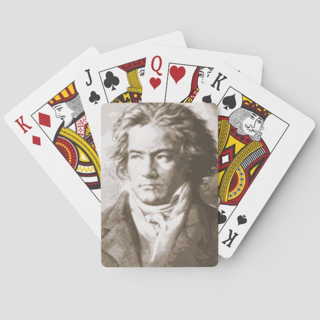 Beethoven in Sepia Spielkarten (Rückseite)