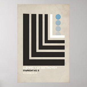 Beethoven Inspirierter Originaldesign-Druck -Druck Poster