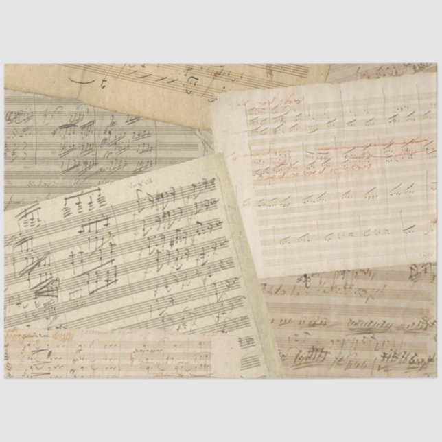 Beethoven Music Manuscript-Medaille Seidenpapier (Vorderseite)