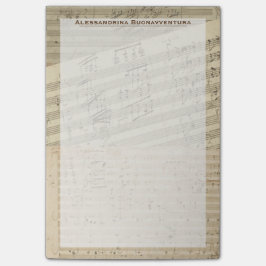 Beethoven Music Manuscript Medley Individuelle Nam Post-it Klebezettel