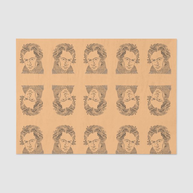 Beethoven, Musiknoten, Musiklehrerin, Musik Seidenpapier (Vorderseite)