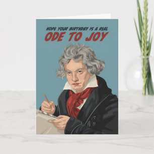 Beethoven Ode à la joie Anniversaire Carte de voeu