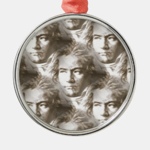 Beethoven Portrait Pattern Ornament Aus Metall