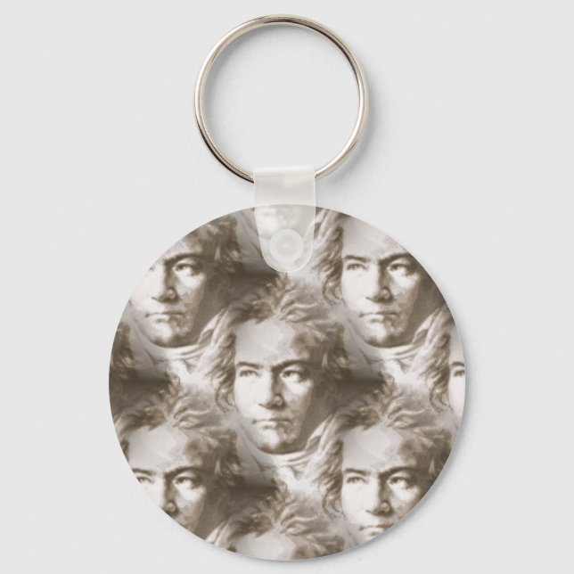 Beethoven Portrait Pattern Schlüsselanhänger (Vorderseite)