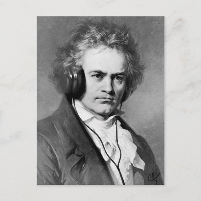 Beethoven Rocks Postkarte (Vorderseite)