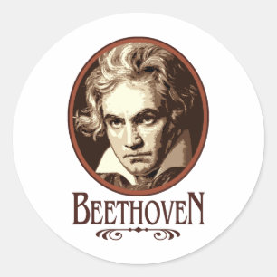 Beethoven Runder Aufkleber
