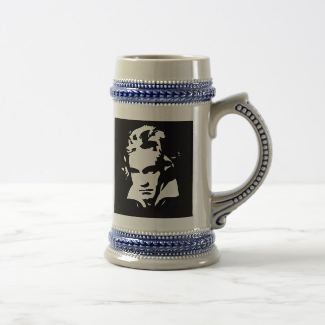 Beethoven Stein Bierglas (Rechts)