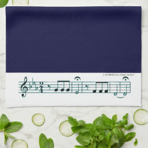 Beethoven-Symphonie-Nr. 5 (blau) Handtuch