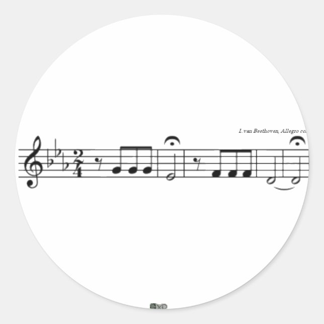 Beethoven Symphony No. 5 Stickers (Vorderseite)