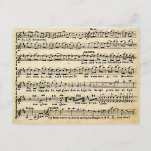 Beethoven Symphony No. 9 Postcard Postkarte