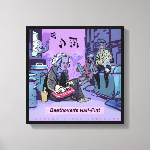 Beethovens Halbpint Funny Canvas Print Leinwanddruck