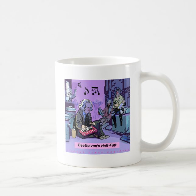 Beethovens Halbpint-Funny-Geschenk Kaffeetasse (Rechts)